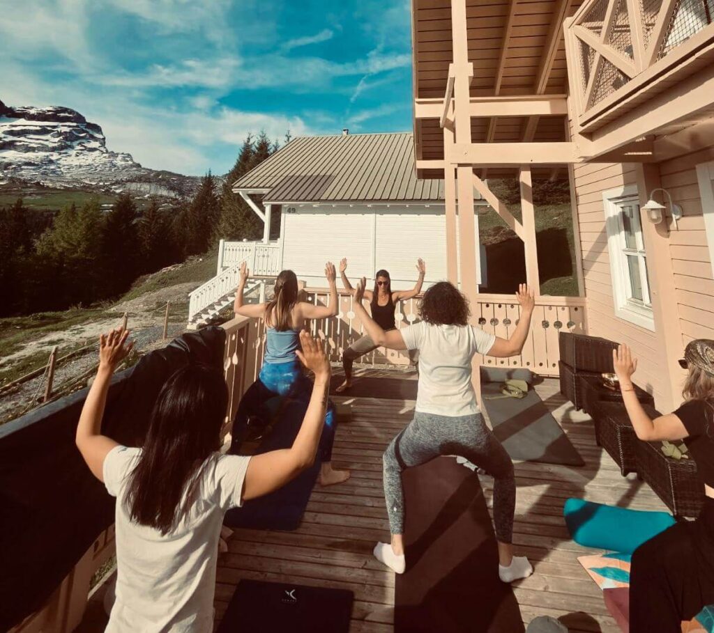 Yoga flaine extérieur